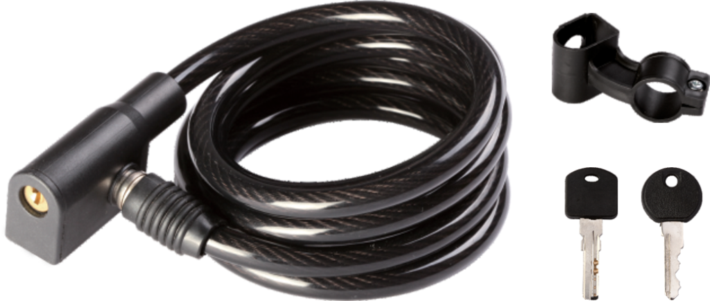Spiral cable lock - Φ 10 / 12 X 1000mm