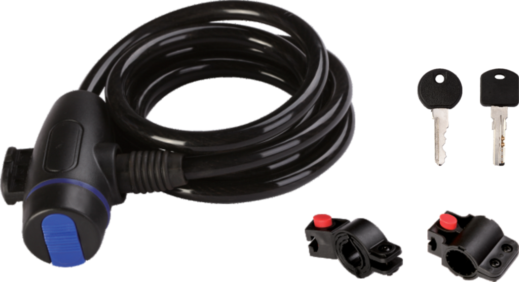 Spiral cable lock - Φ 10 / 12 X 1000mm