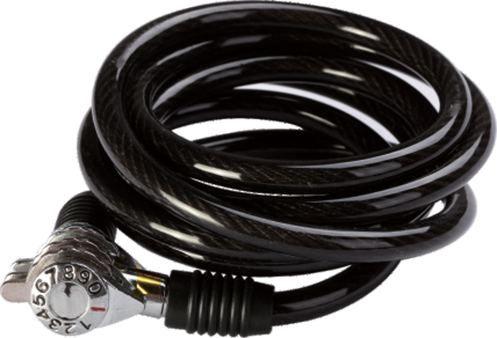 Spiral Combination cable lock - Φ6/8/10mm - 1000mm