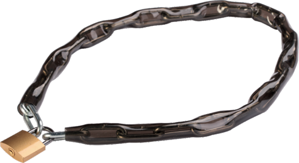 Chain Lock with PVC Sleeve - Φ 4 X 900mm + 40mm