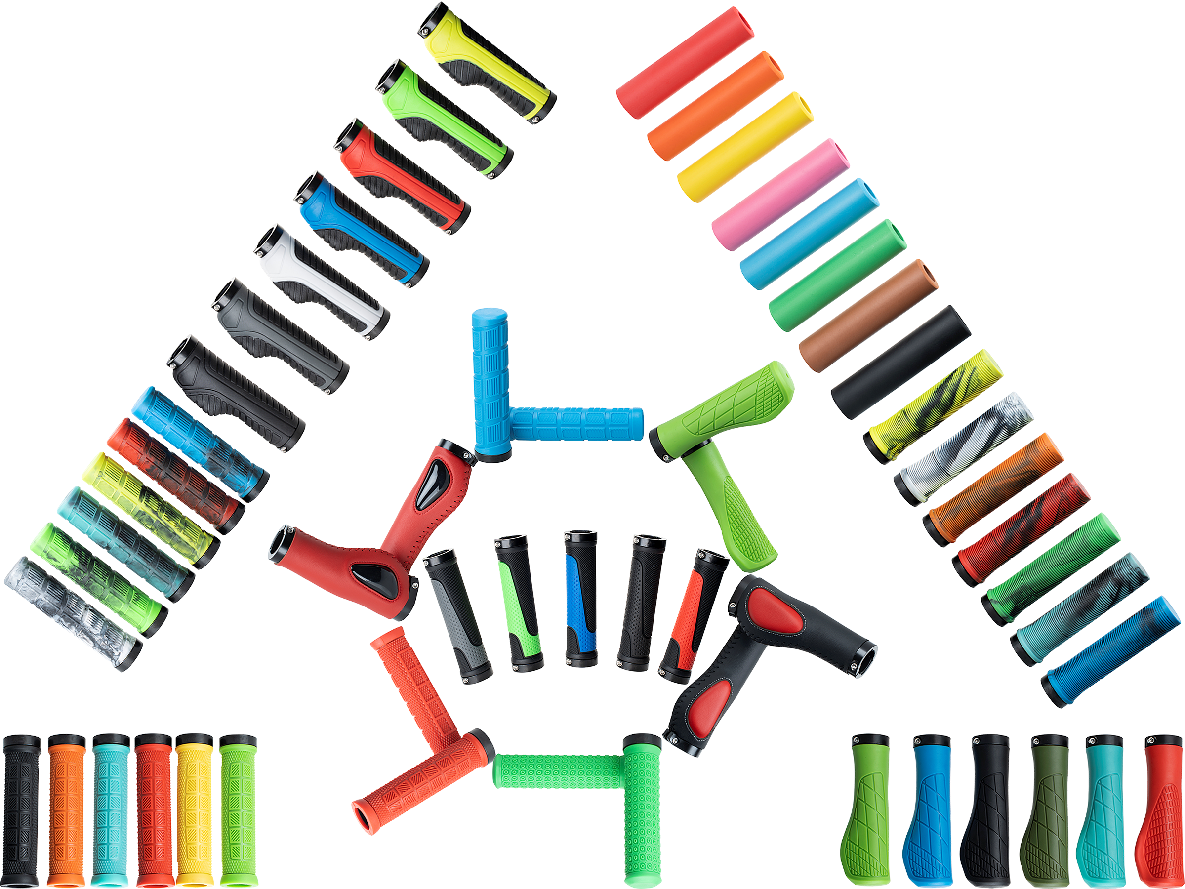 Handlebar grips for bicycles