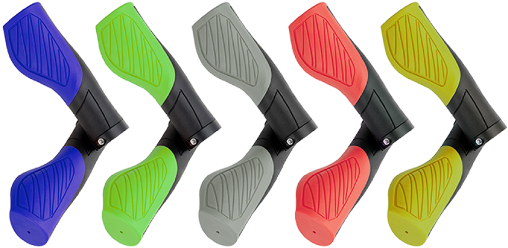 Handlebar grips with 1 Lock and dual colors