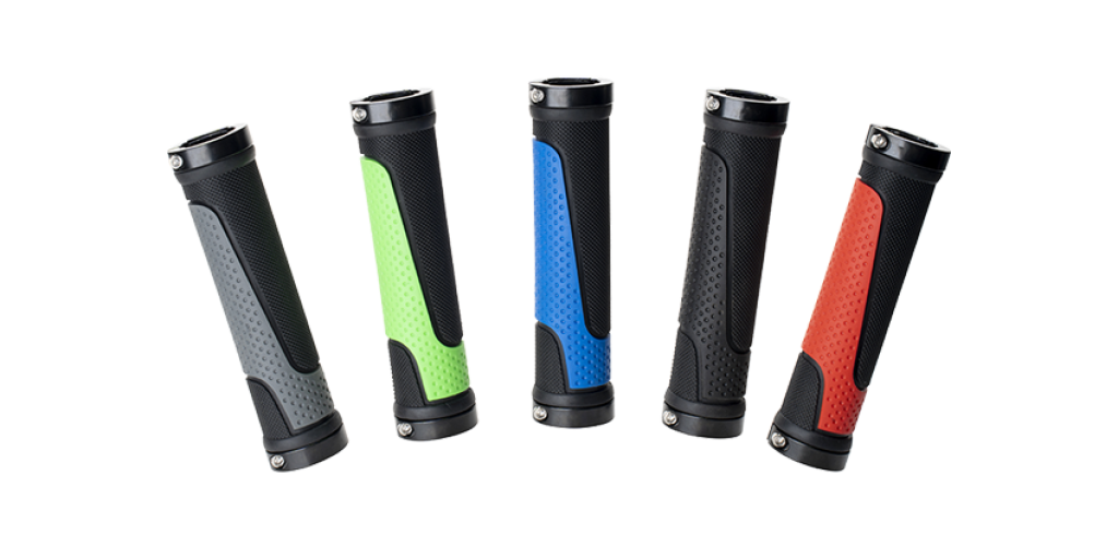 Handlebar grips with 2 Locks and dual colors