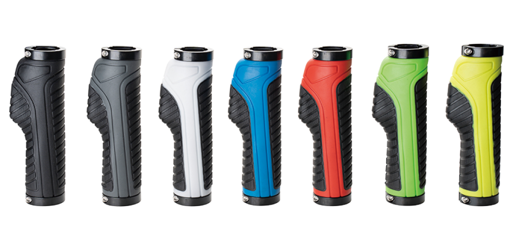 Handlebar grips with 2 Locks and dual colors
